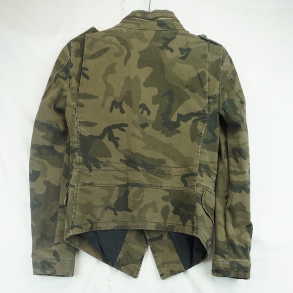 ✨Zara XS Camo Jean Jacket Rhinestones - Picture 4 of 4